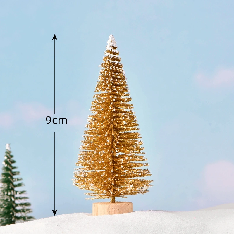 20pcs Mini Xmas Tree Miniature Xmas Tree with Base Christmas Desktop Decoration