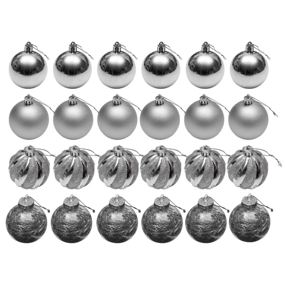 24 Pcs Christmas Baubles Xmas Tree Hanging Christmas Balls Decoration