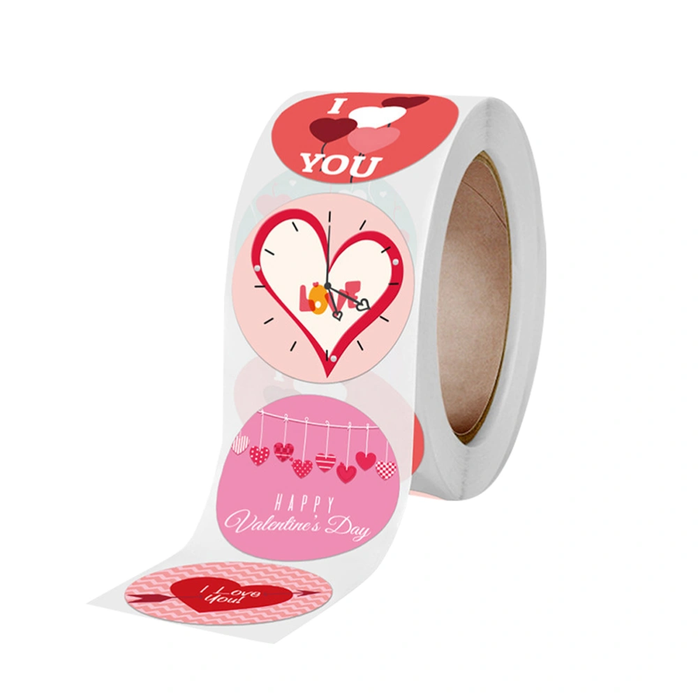 1 Roll Valentine's Day Label Sticker Decorative Decal Romantic Gift Stickers