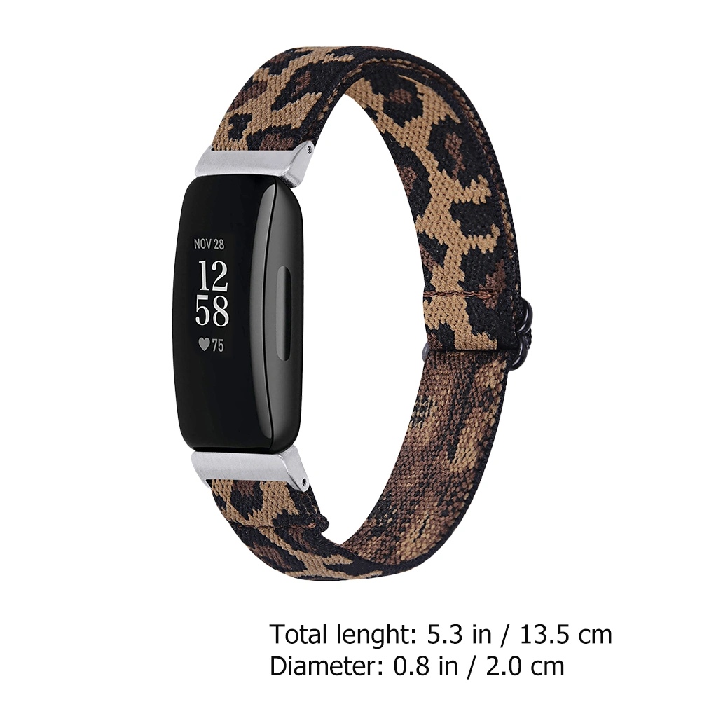 Leopard Watch Band Smartwatch Strap Wrist Replacement Compatible for Fitbit
