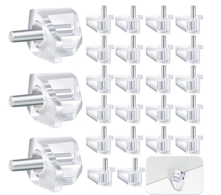 100Pcs Bracket Peg Cupboard Support Peg Cabinet Shelf Support Shelf Peg for Balcony