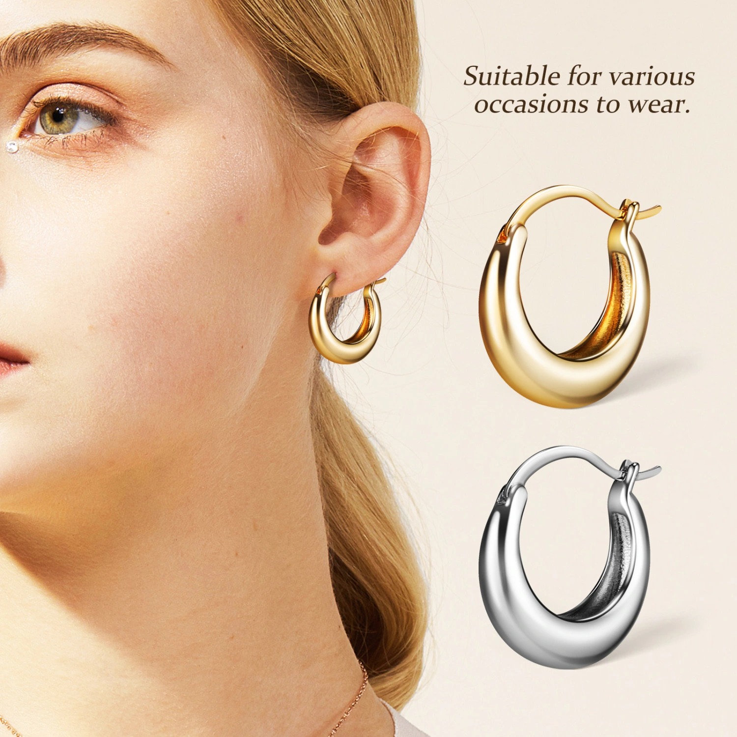 2 Pairs Women Earrings Drop Earrings Hoops Earrings Cool Earrings for Women Girls