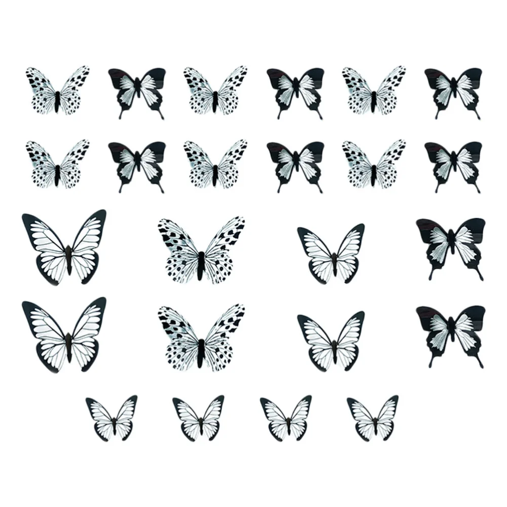 2 Bags of Butterflies Wall Decors Creative 3D Butterflies Wall Decals for Home