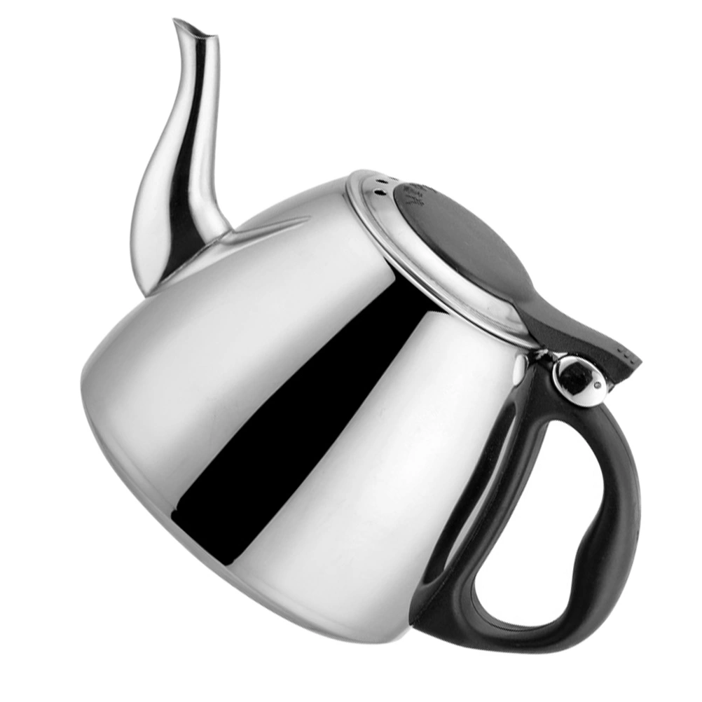 1Pc 1.2L Stainless Steel Water Kettle Flat Bottom Heating Teakettle (Assorted Color)