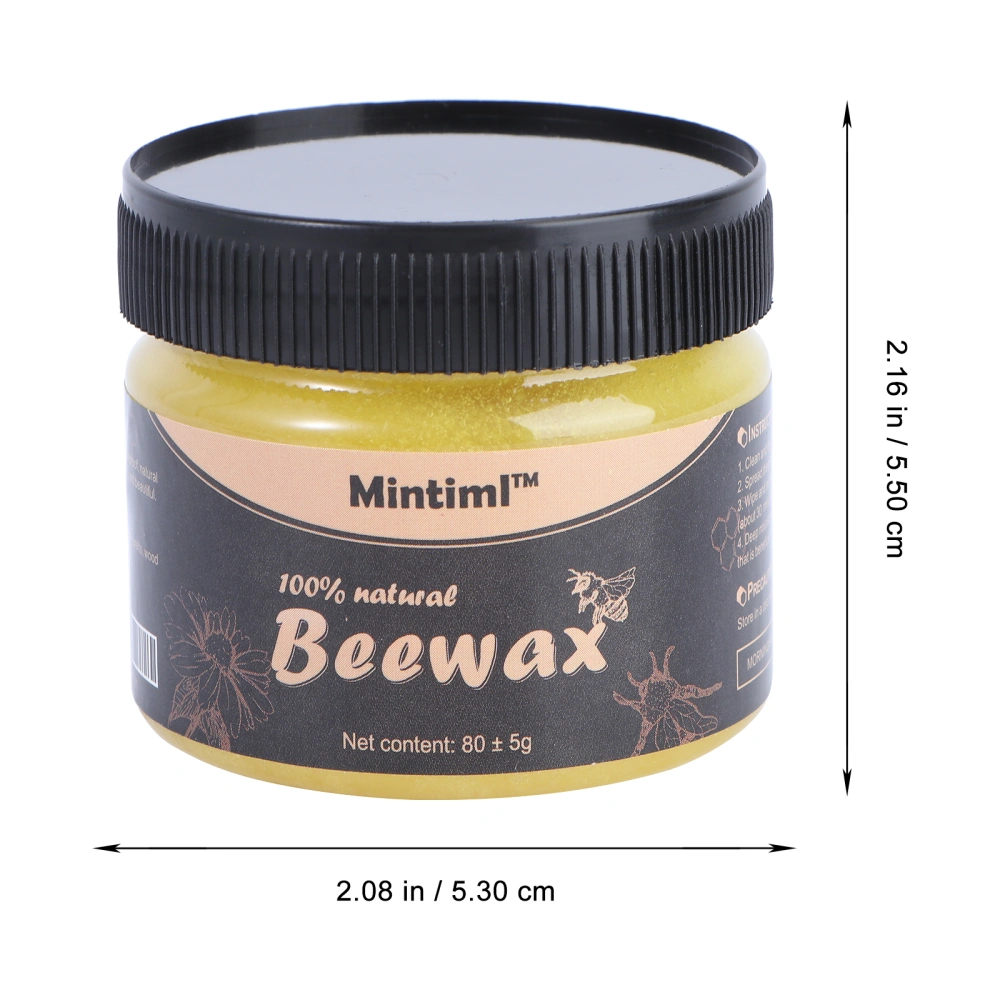 Wooden Furniture Beewax Repair Multifunctional Natural Beeswax Wooden Furniture Maintenance Beeswax for Home Store (1pcs 80g Beewax, 1pcs Duster Cloth, 1pcs Sponge)