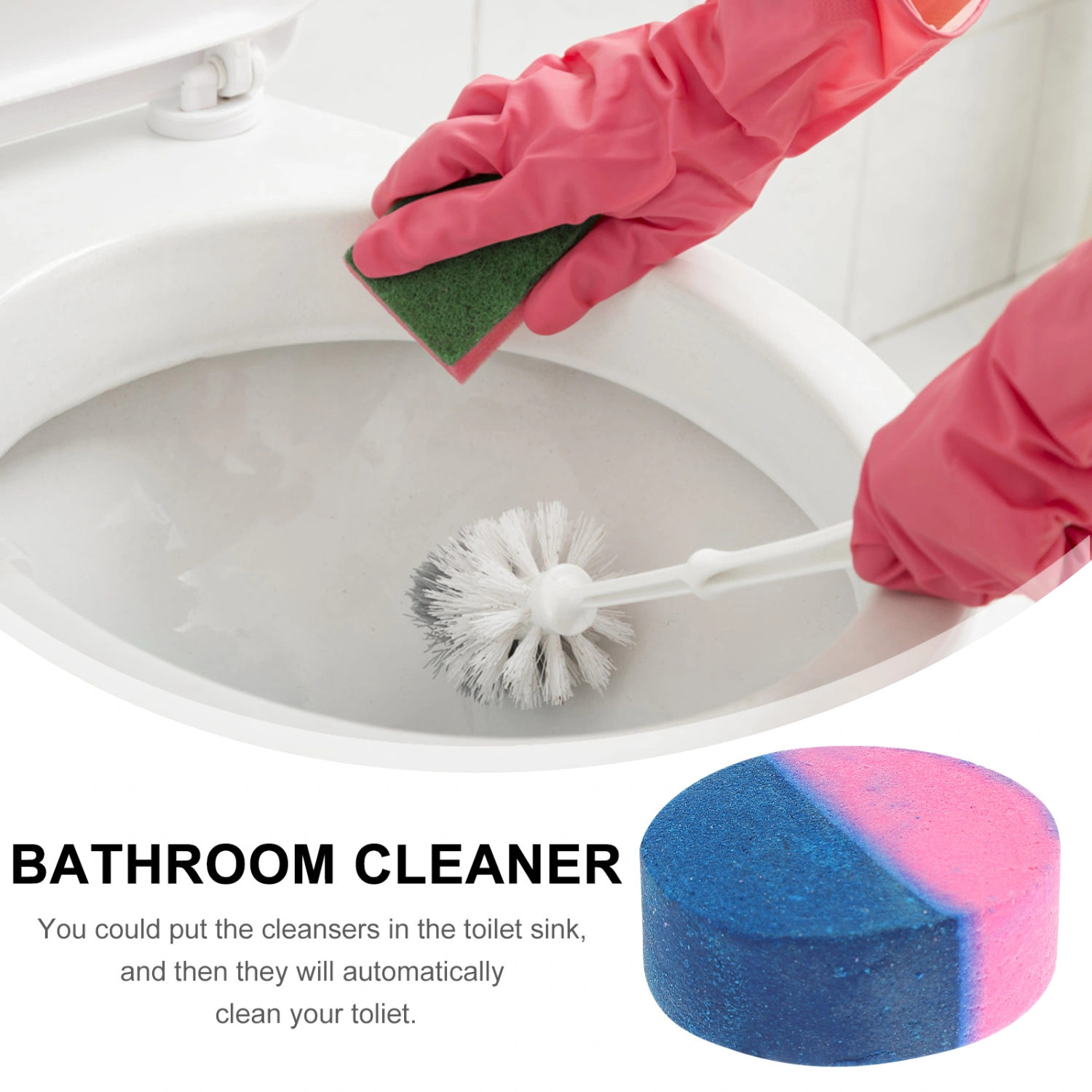 4 Pcs Automatic Toilet Bowl Cleaner Ultra Clean Tablets Toilet Freshener (Assorted Color)