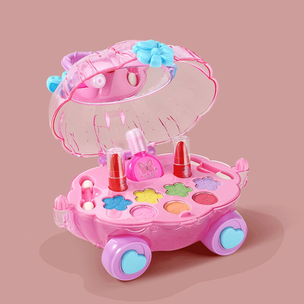 1 Set Children Girls Make Up Toy ABS Role Play Water-soluble Make Up Set Cosmetics