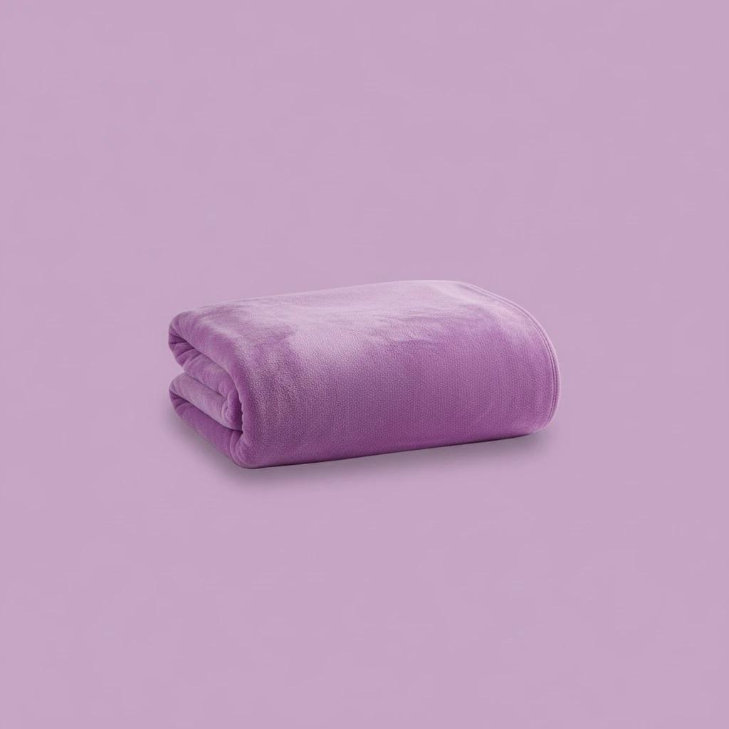 Thick Blankets Flannel Fleece Blanket Lightweight Warm Bed Blanket 100x140cm (Purple)