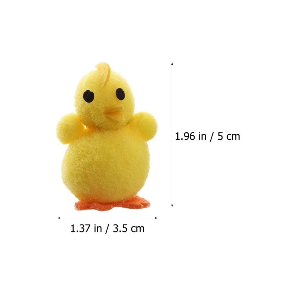 24pcs Easter Chicken Easter Decorative Chicken Desktop Photo Prop Decoration