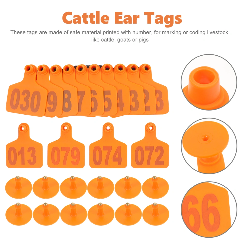 100pcs Animal Ear Tags Animal Ear Maker Ear Tags Printed With Number Sheep Ear Tags