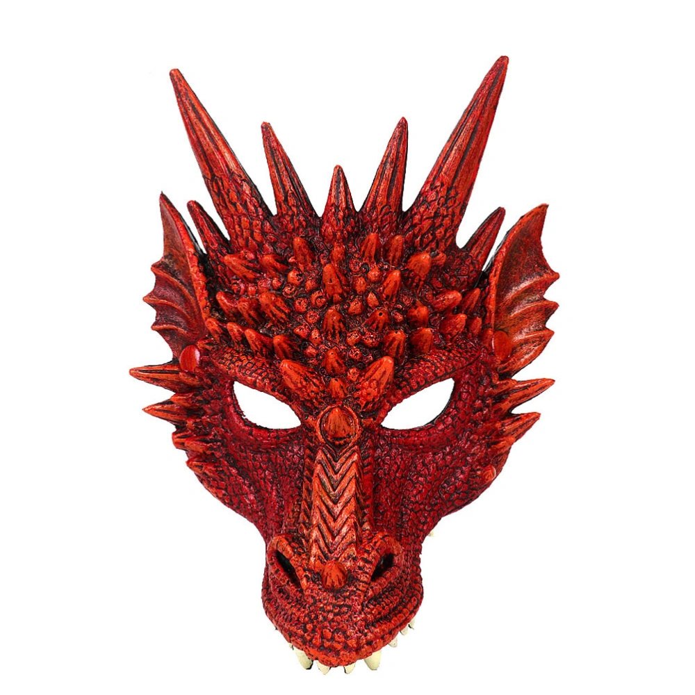 1 Set of Kids Performance Costume Kids Role Play Clothes Dragon Wings Mask Red (Mask, Wing, Tail)