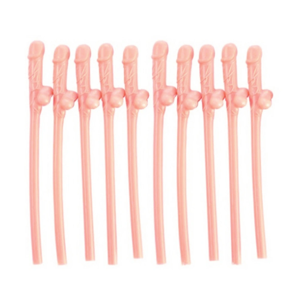 10pcs Naughty Sipping Straws Willy Shaped Drinking Straws for Hen / Girls Party