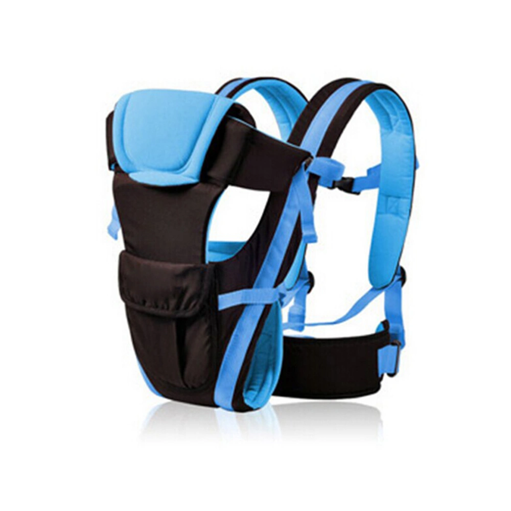 Breathable Ergonomic Infant Baby Carrier Adjustable Wrap Sling Newborn Backpack (Blue)