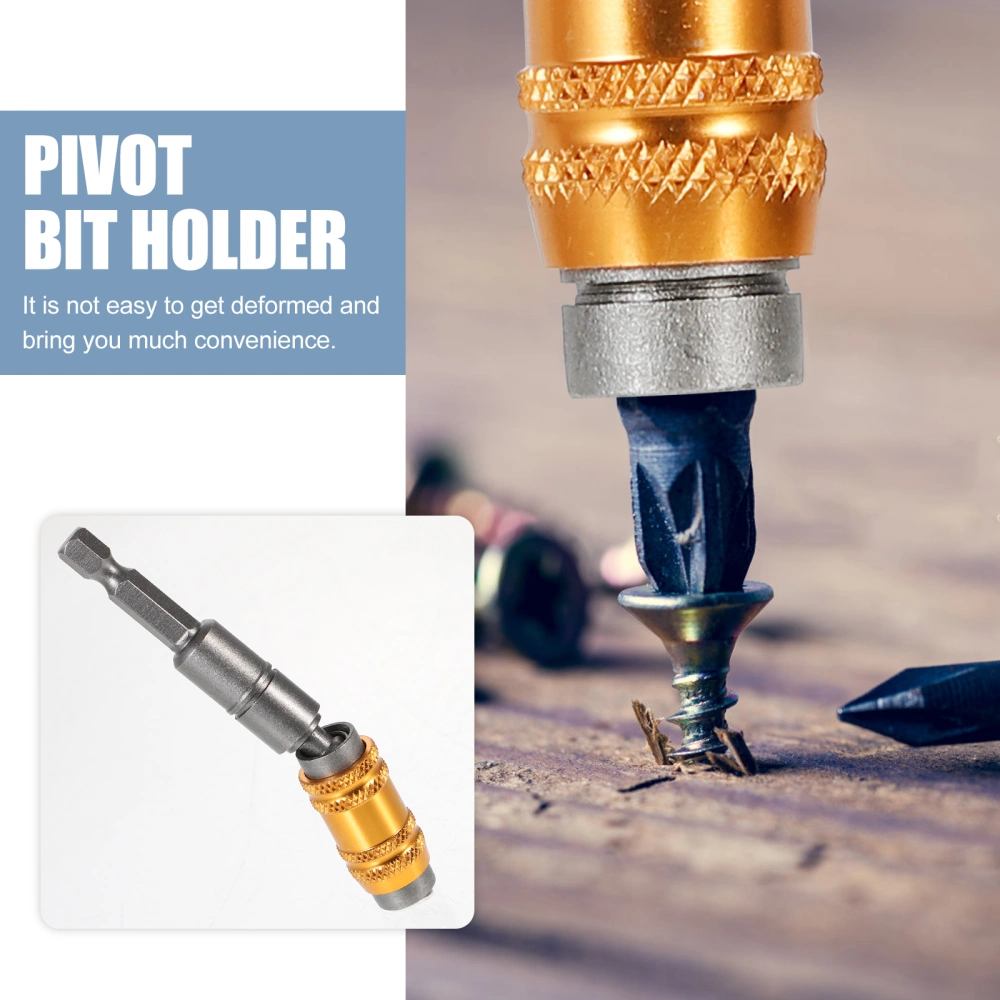 2pcs Pivot Bit Holder 6.35mm Flexible Bit Holder Screwdriver Head Extension Rod