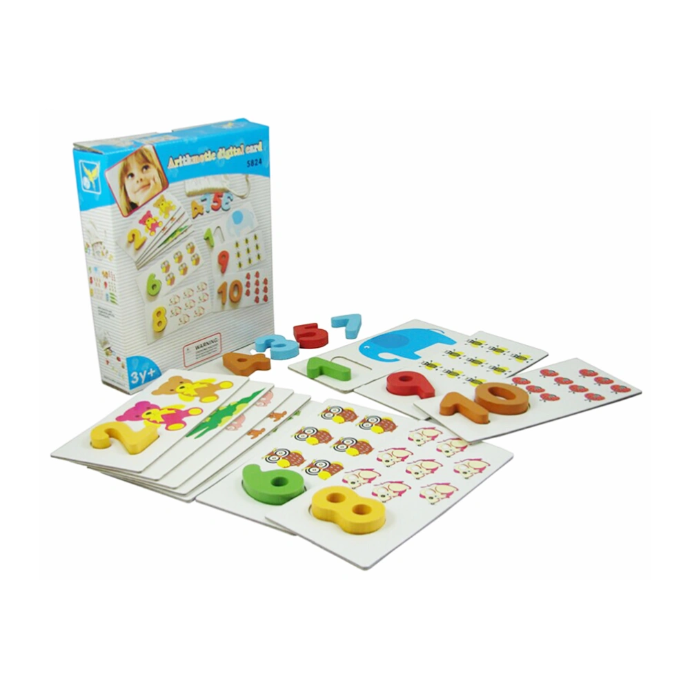 Number Puzzles with Animals Matching Memory Self Correcting Color Puzzles Cards