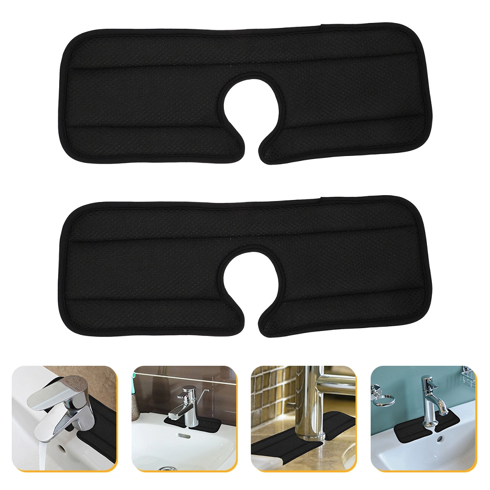 2pcs Faucet Mats Kitchen Sink Protectors Faucet Drip Catchers Kitchen Sink Mats