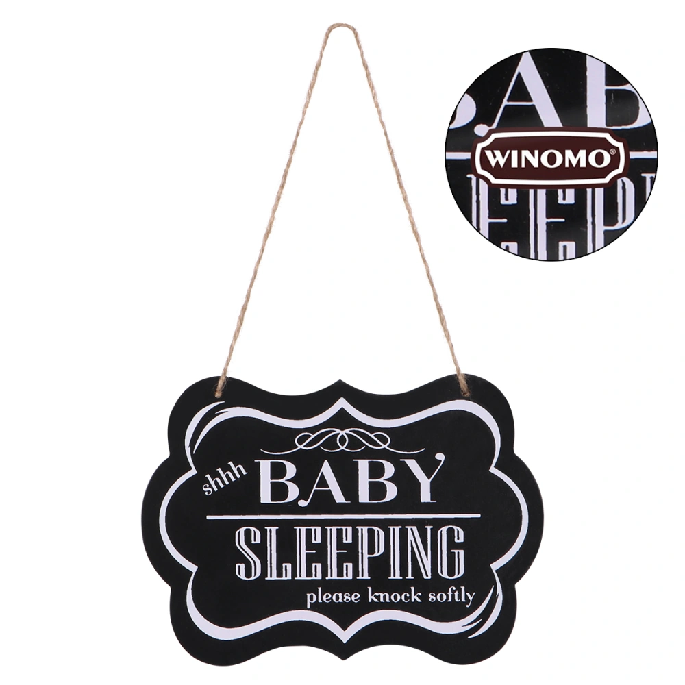 WINOMO "shhh BABY SLEEPING please knock softly" Hanging Wood Decorative Sign