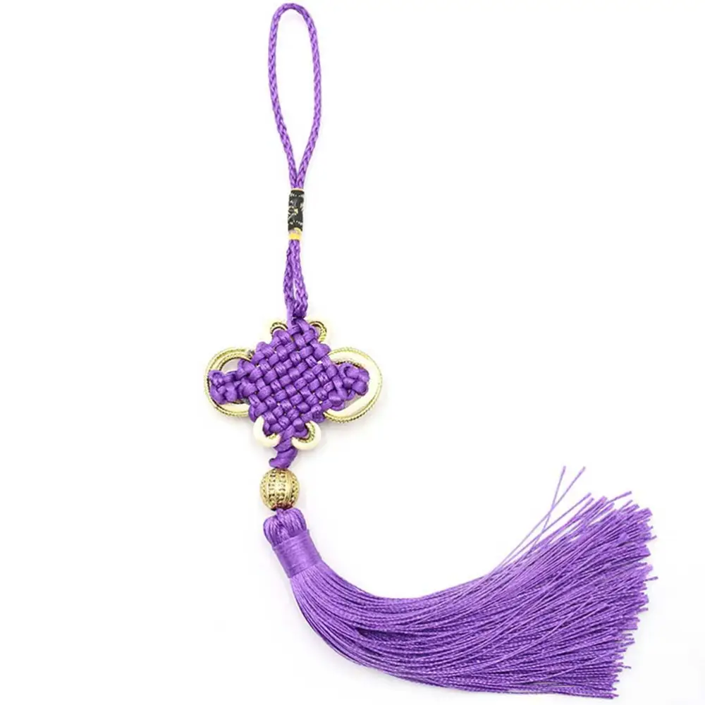 5Pcs Tassel Hanging Pendant Chinese Knot Car Pendant Traditional Home Decoration Spring Festival Ornament Purple