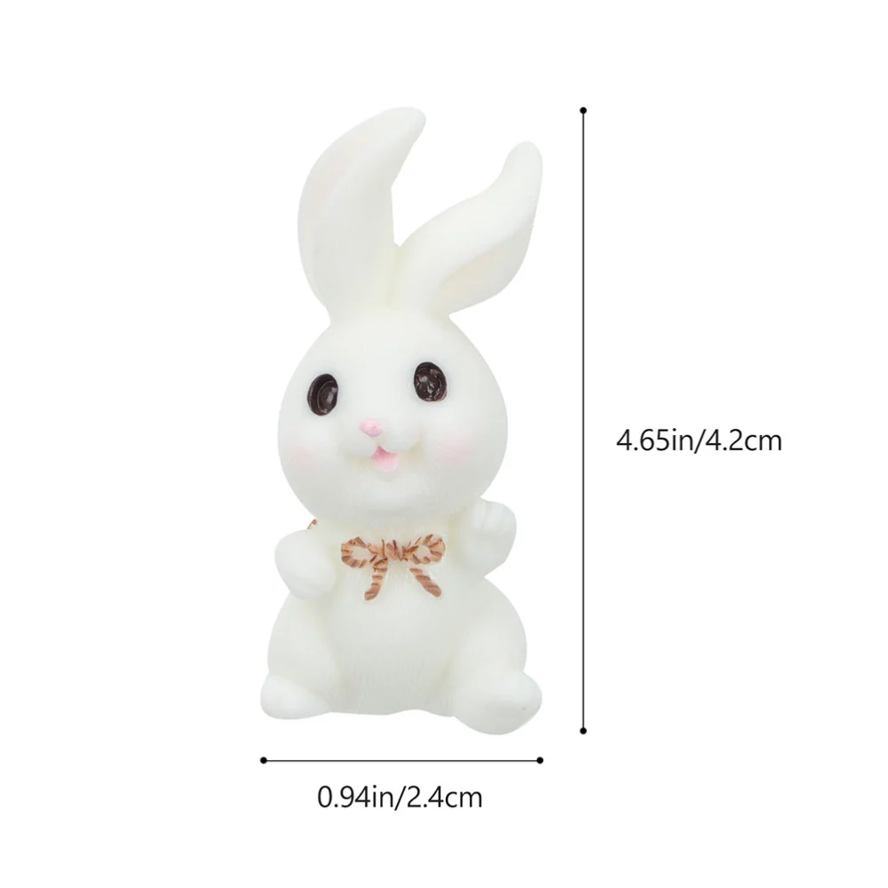 21Pcs Mini Resin Bunny Ornaments Garden Decors Micro Landscaping Ornaments