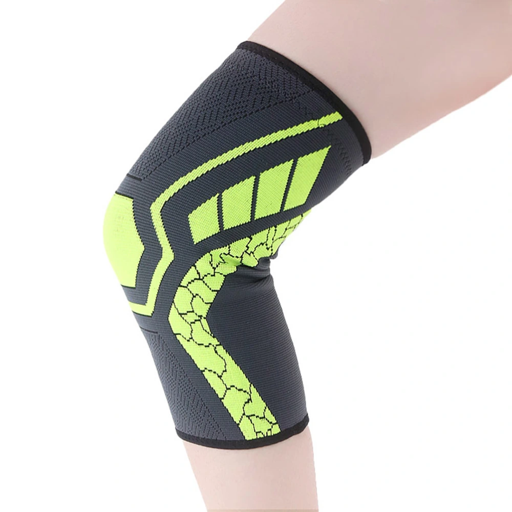 1PC Elastic Kneecap Support Tibia Stability Knee Brace Anti-scratch Sports Knee Protector for Men Women - Size M