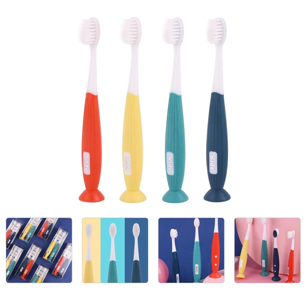 4pcs Manual Brushes Teeth Cleaning Brushes Children Oral Care Toothbrushes