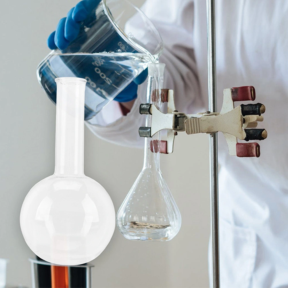 2pcs Round Bottom Glass Flask Science Experiment Flask School Glass Flask