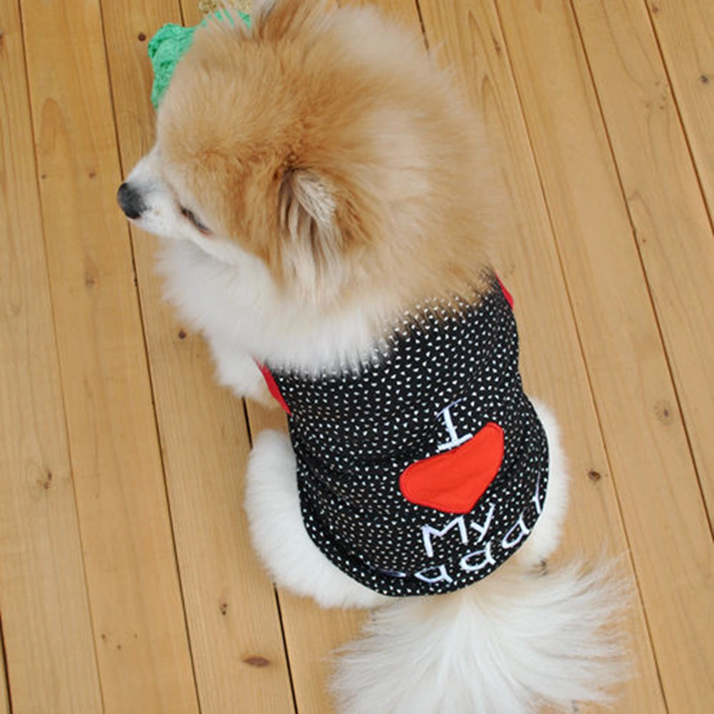 Pet Dog Shirt Dress I LOVE MY DADDY Pet Clothes for Boy Girl Pets - Size XS
