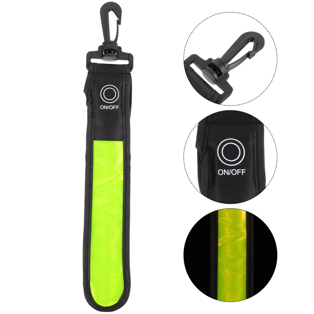 LED Reflective Backpack Pendant LED Running Belt Lights Carabiner Hook Strap