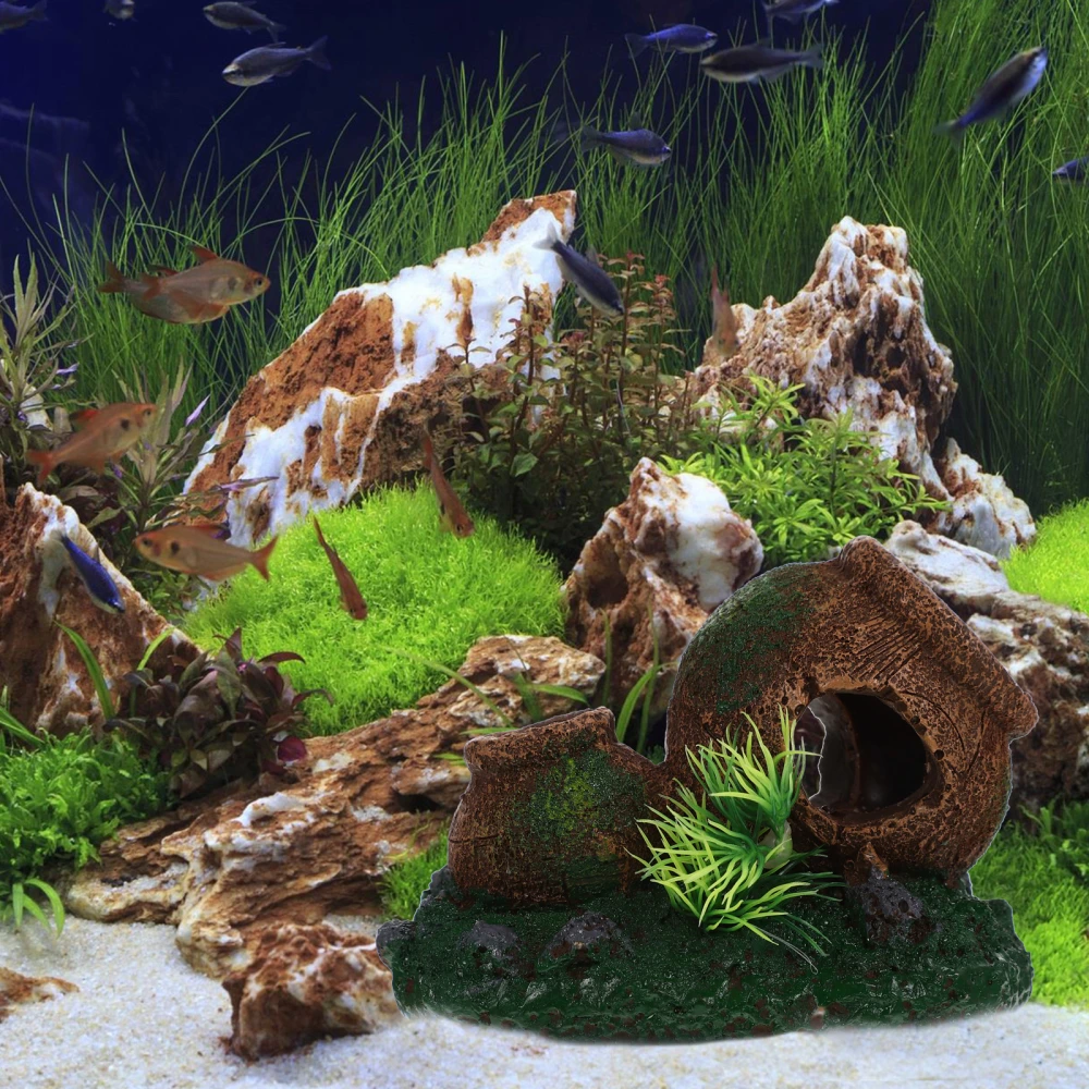 Aquarium Shrimp Hideout Fish Hideout Cave Resin Cave Ornament Fish Shrimp Breeding House