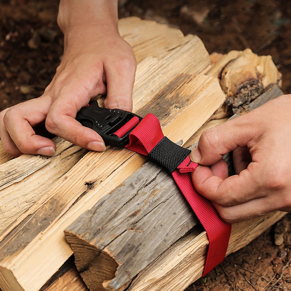 2Pcs Outdoor Luggage Straps Wear-resistant Nylon Fixing Straps Buckle Design Camping Straps