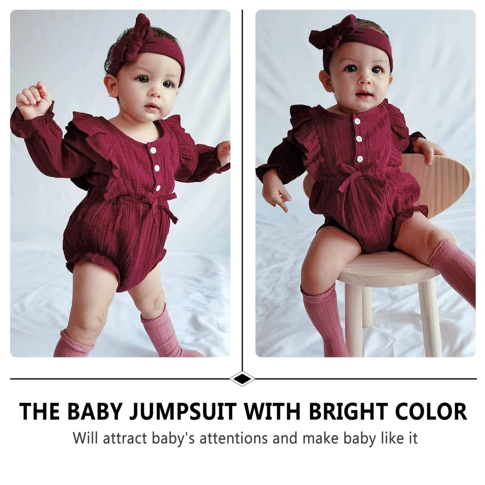 1 set Baby One-Piece Jumpsuit Toddlers Cotton Bodysuit Comfortable Jumpsuit