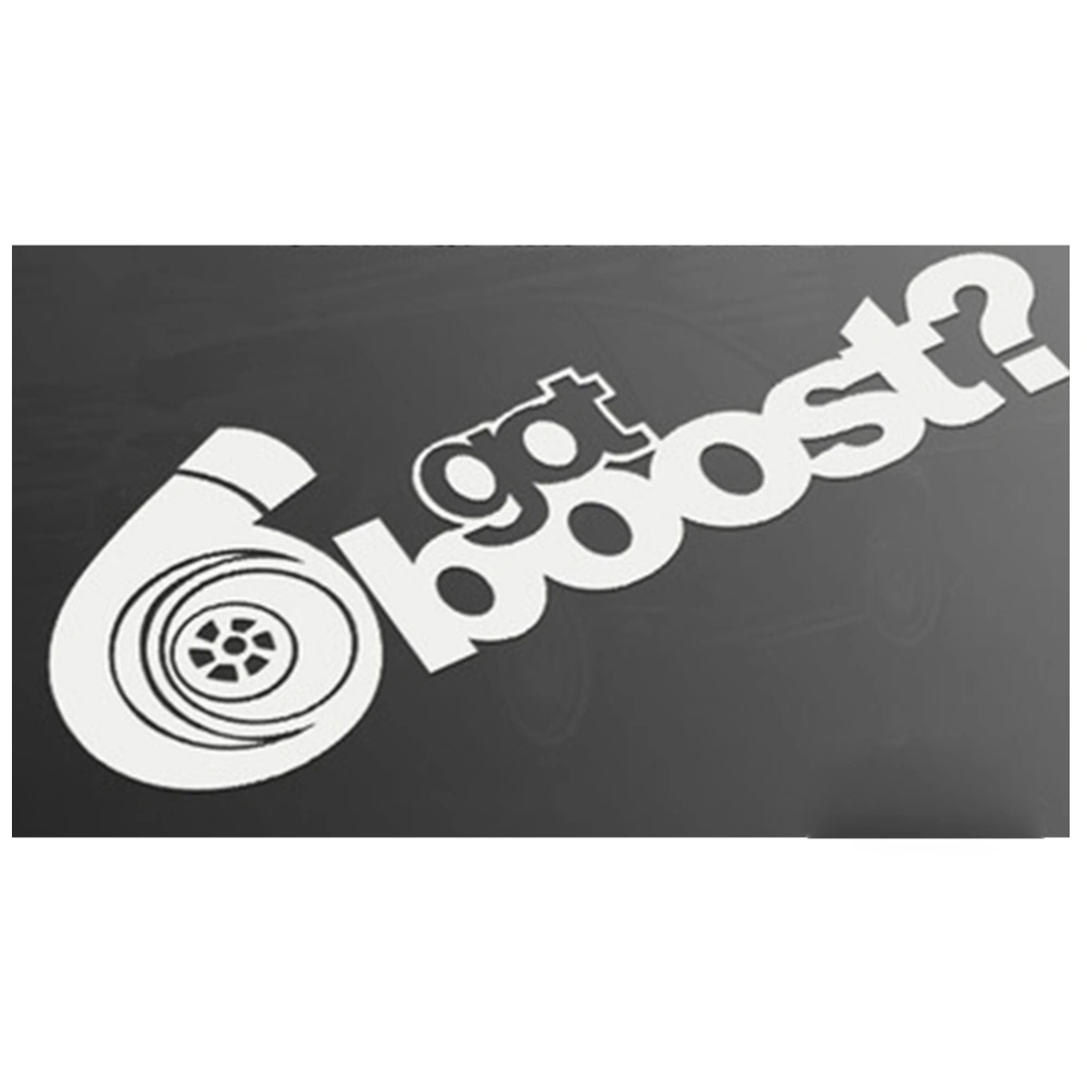 Got Boost Car Sticker Funny Car Sticker Reflective Car Body Bumper Decal Decor (White)