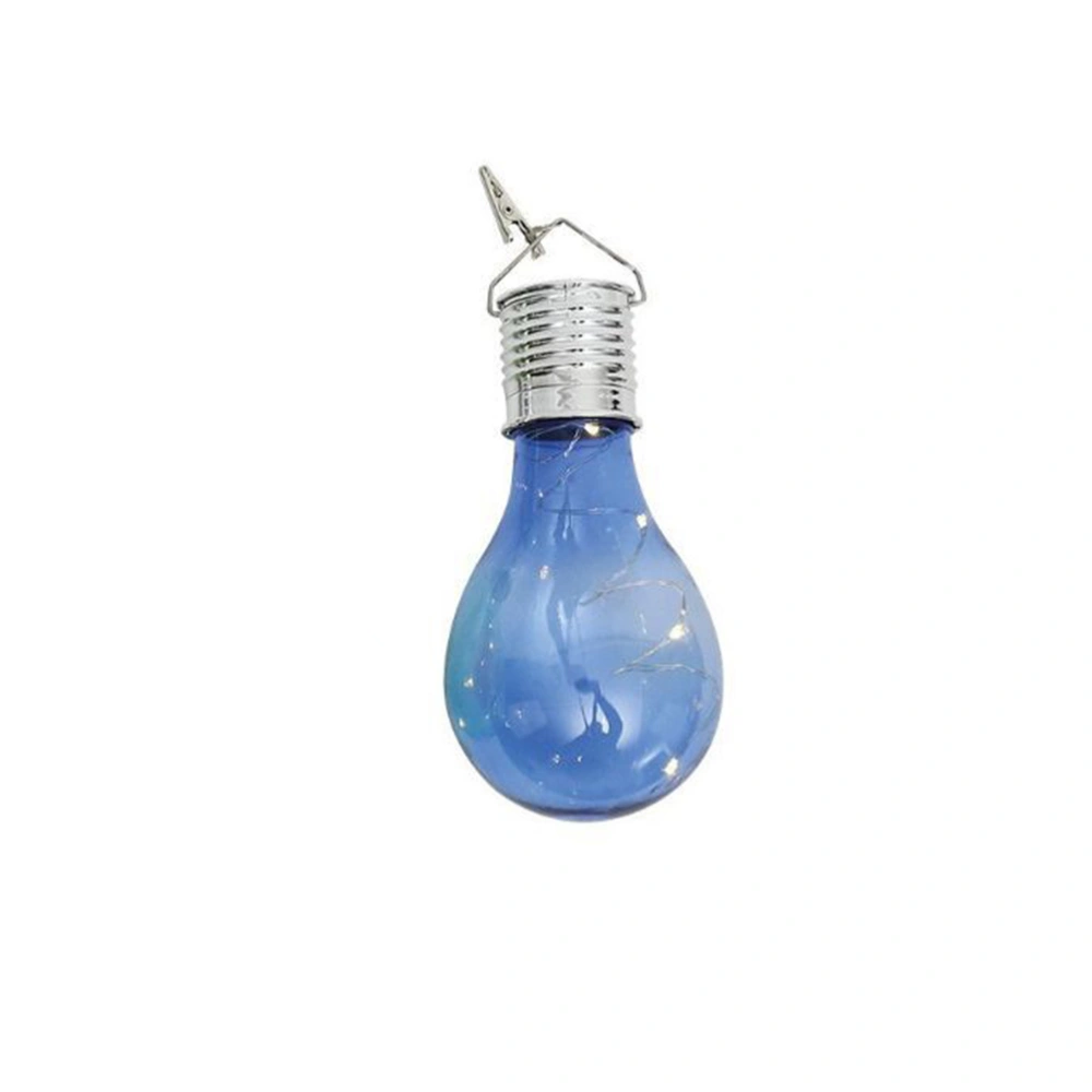 Waterproof Solar Rotatable Hanging LED Light Lamp Bulb for Outdoor Garden Camping (Blue Shell)