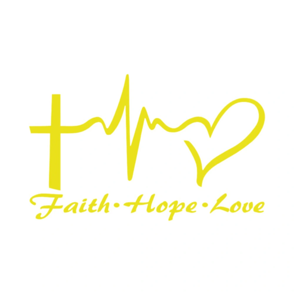 Faith Hope Love Car Stickers Reflective Car Body Bumper Decal Decor