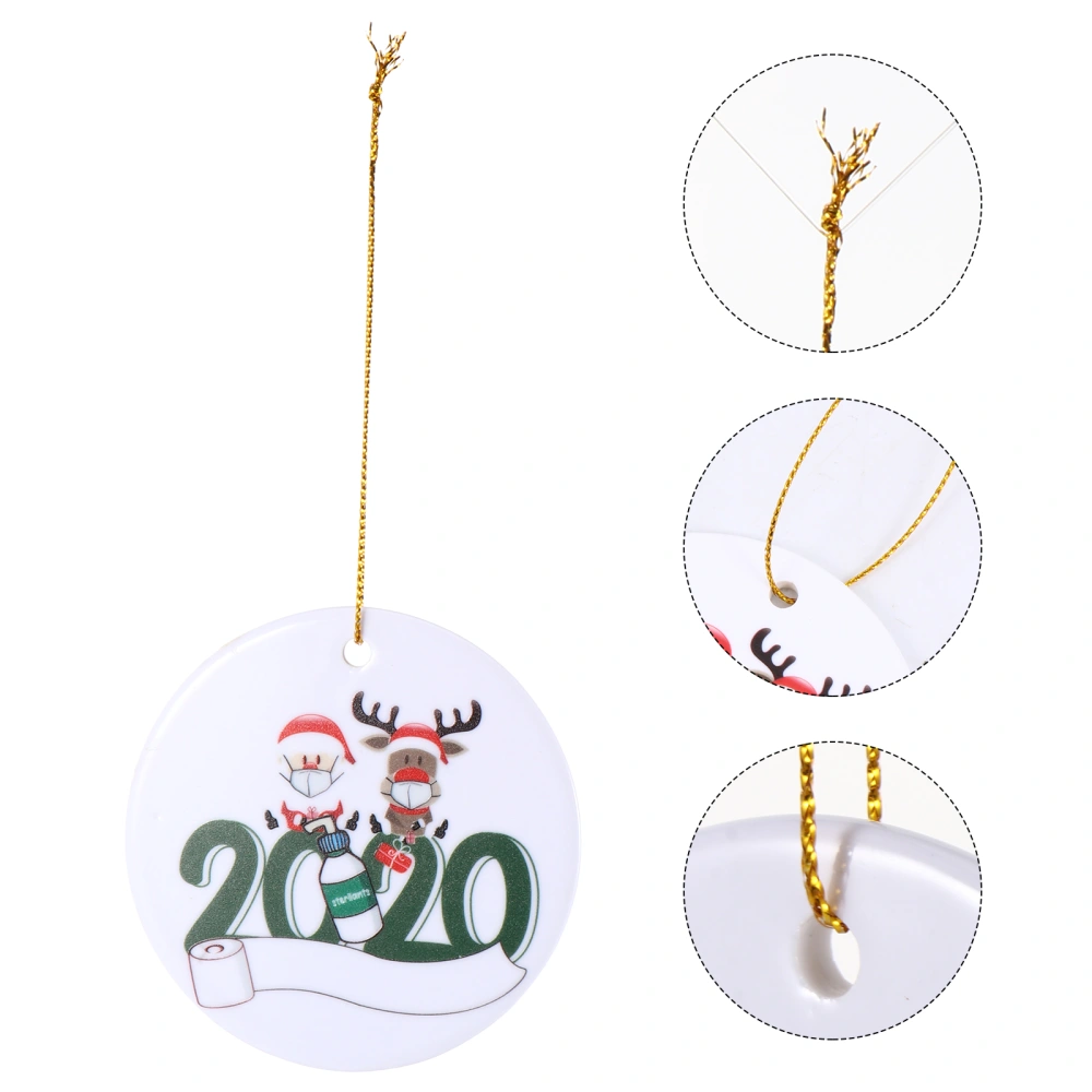 Christmas Tree Hanging Pendant Snowman Decoration Ceramic Hanging Tags