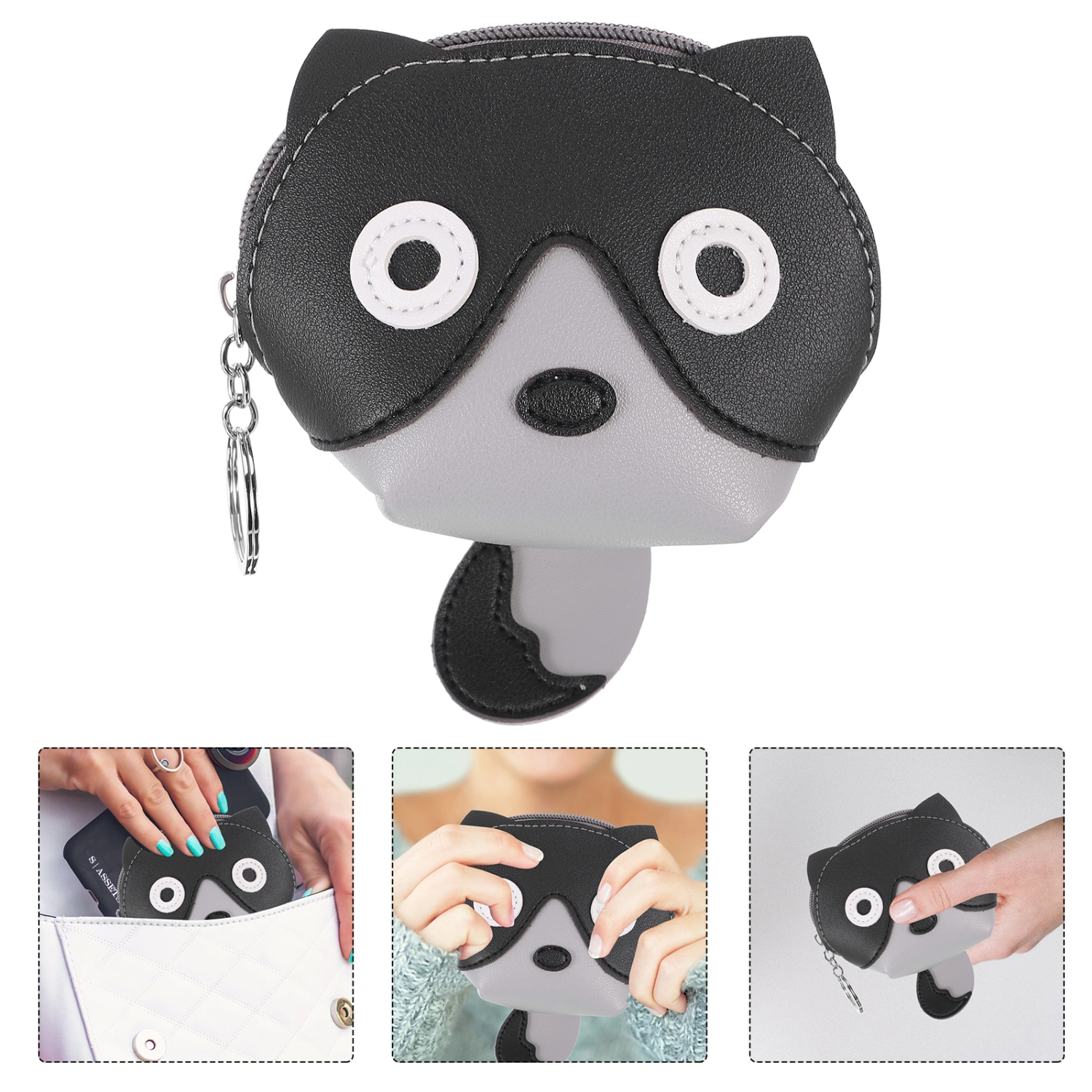 1Pc Lovely Change Purse Cartoon Wallet Animal Shape Coin Purse Storage Bag