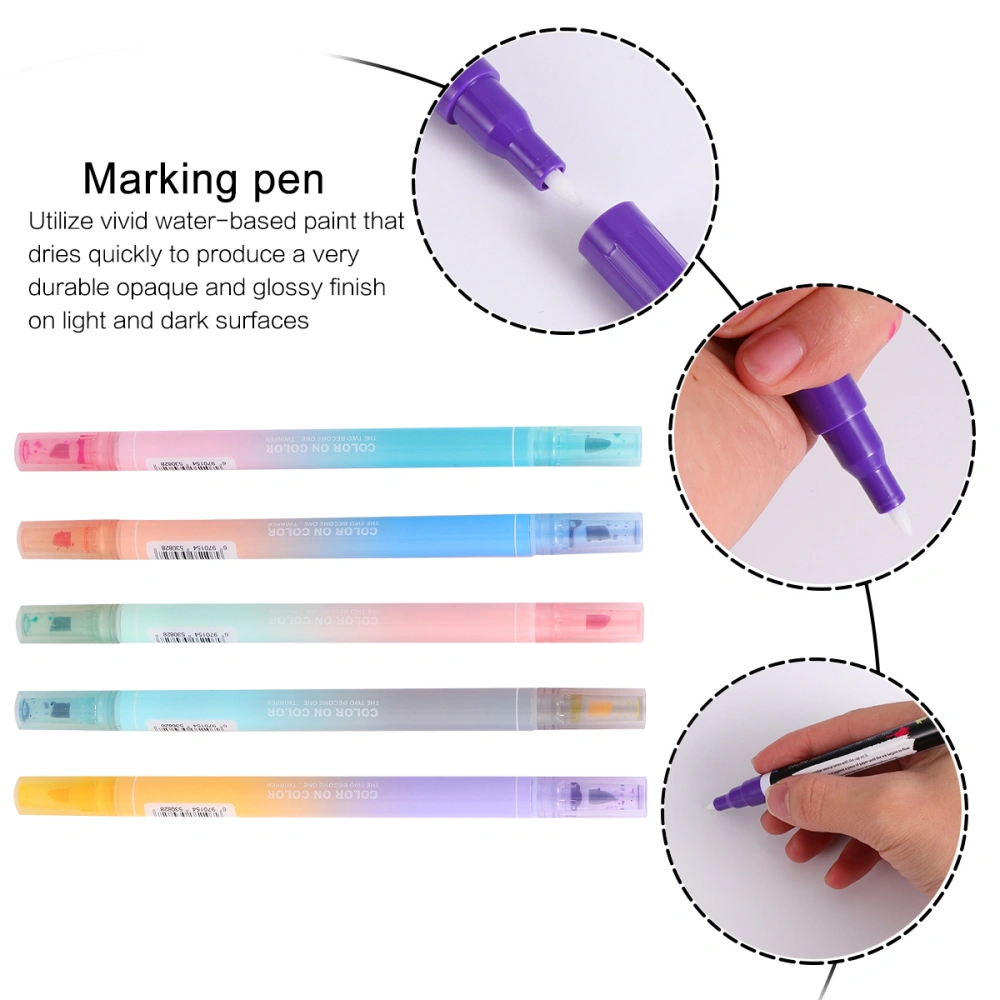 18 Colors Marker Pens Set Acrylic Water-based Paint Pens Art Marker for DIY Craft Projects