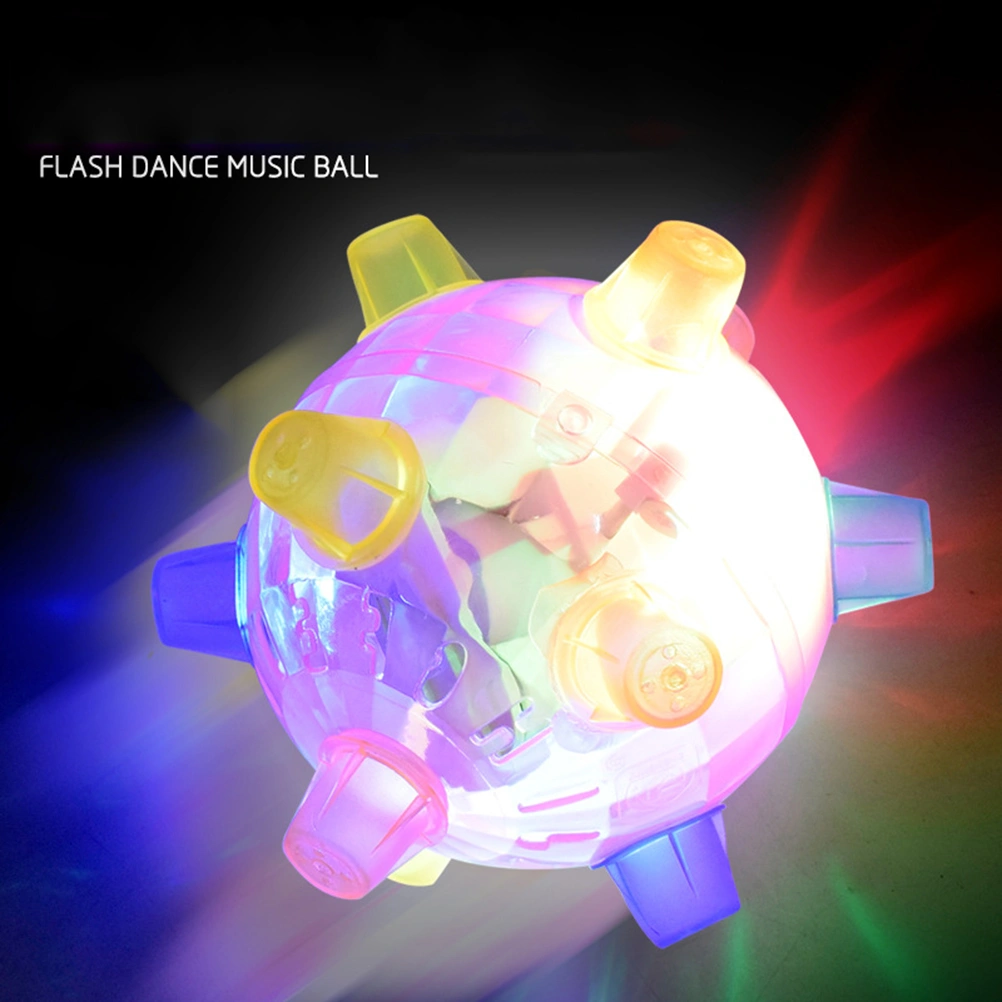 2Pcs Flashing Light Up Music Bouncing Ball Hopping Ball Music Jumping Dancing Ball Toy Without Battery (Pink)