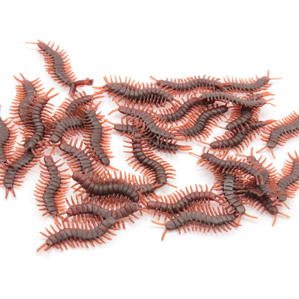 60Pcs Simulated Centipede Toys Lifelike Centipede Toys Plastic Centipede Models Party Prank Toys