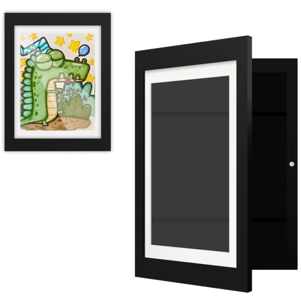 Picture Frame Lidded Picture Display Wooden Frame Box Photo Painting Frame