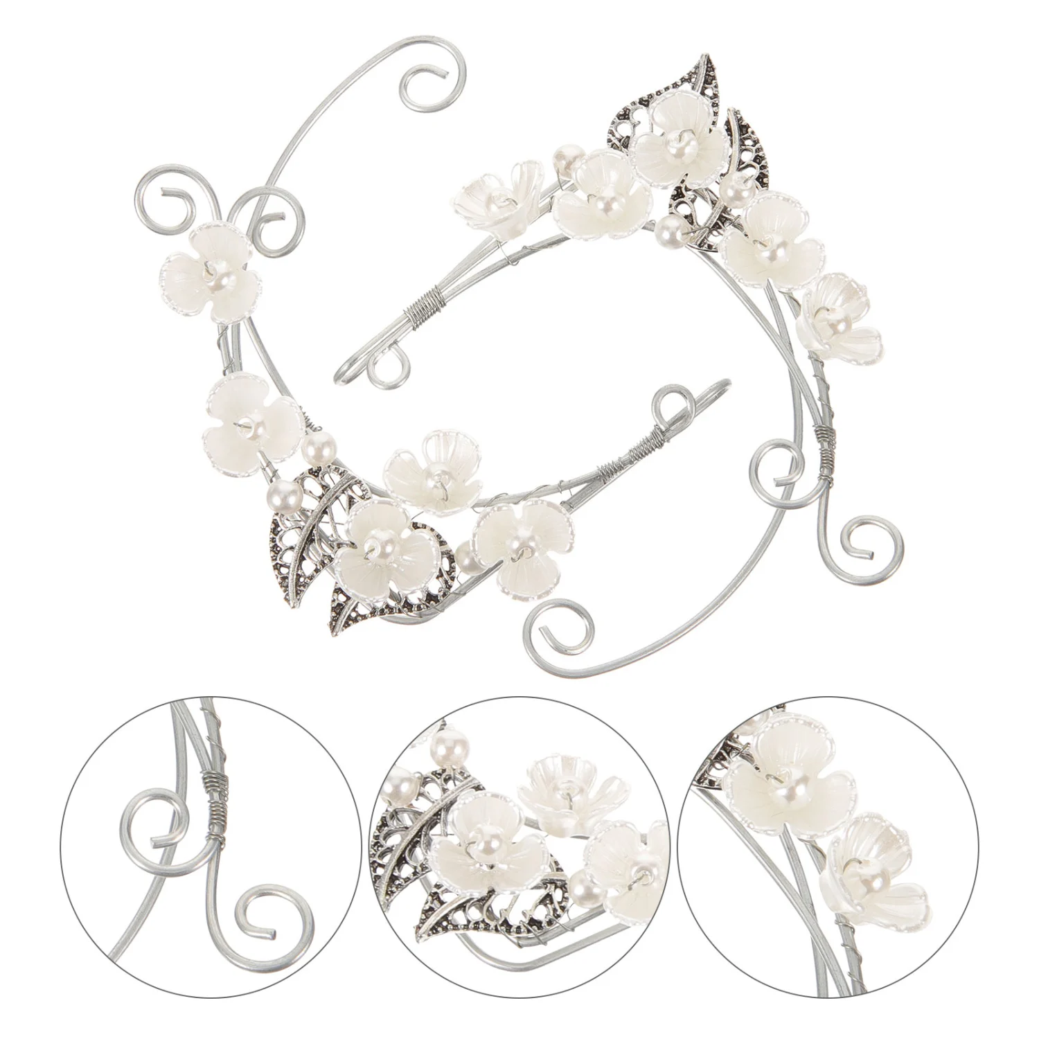 1 Pair Elf Ear Cuffs Teen Girls Elf Fairy Earrings Women Fashionable Earrings Dainty Ear Cuffs