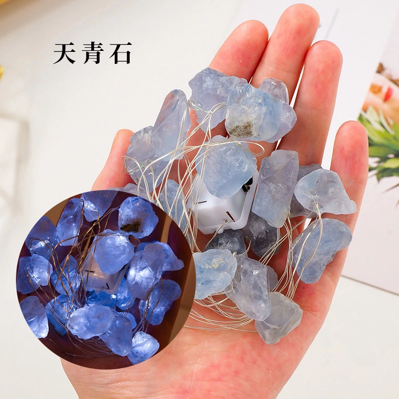 Crystal Stone String Light Decorative String Light Natural Crystal Hanging String Light Home Decoration