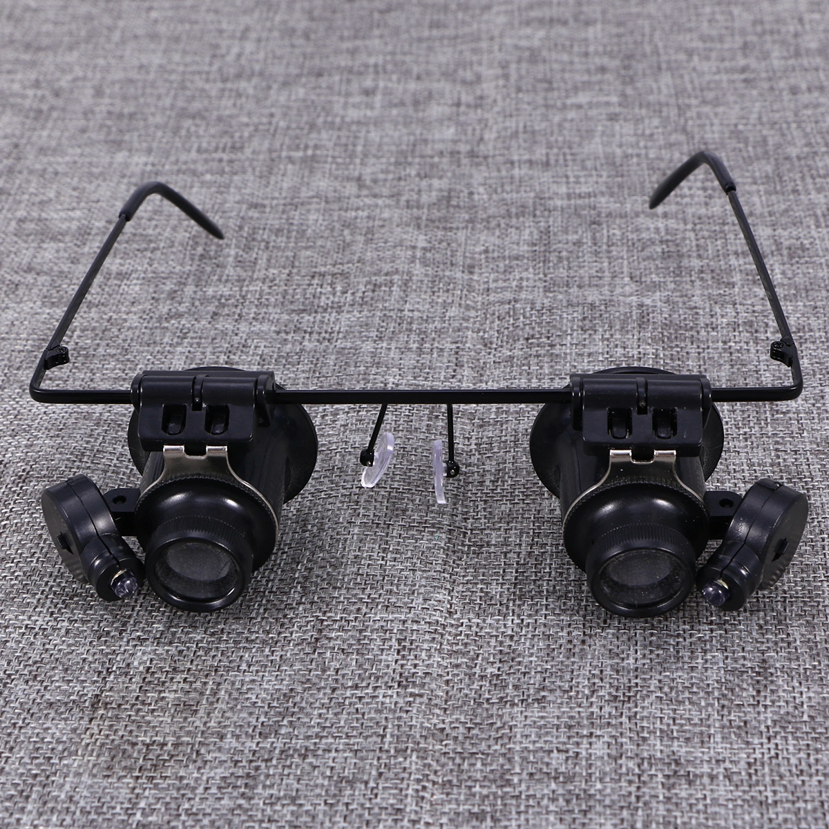 20X Double Eye Watch Repair Magnifier Glasses Loupe Lens Jeweler Watch Repair With LED Light