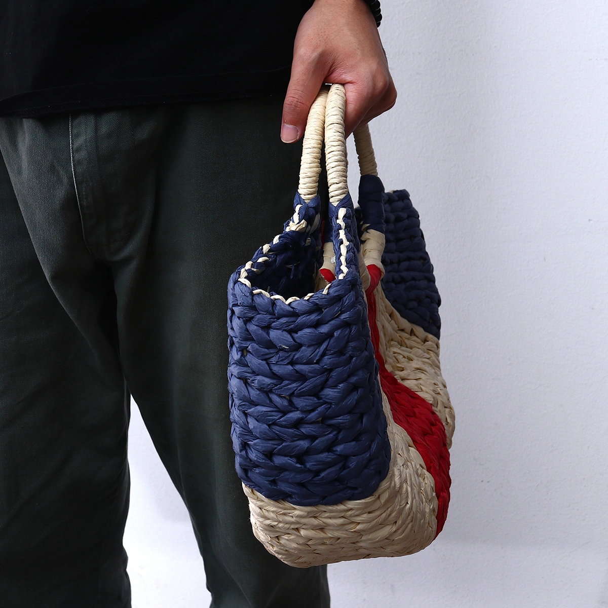 Handmade Moon-shaped Women's Handbag Summer Woven Beach Bag Fashion Ladies Straw Bags Travel Shopping Tote