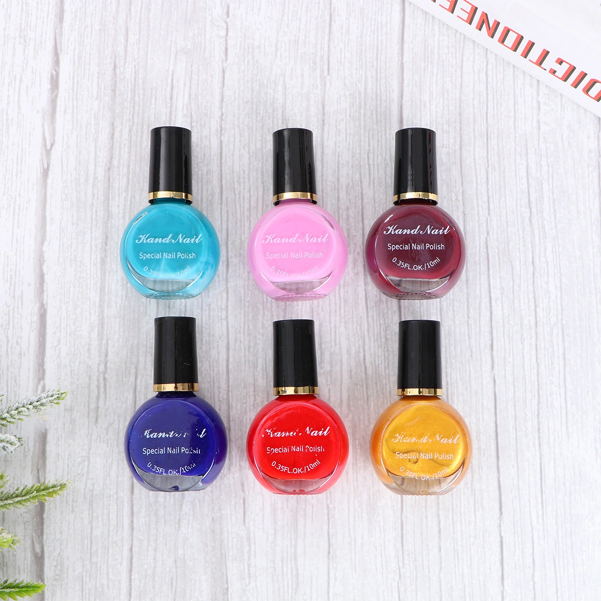 6Pcs Nail Polish Nail Stamping Art Long-lasting Nail Varnish DIY Printing Polish