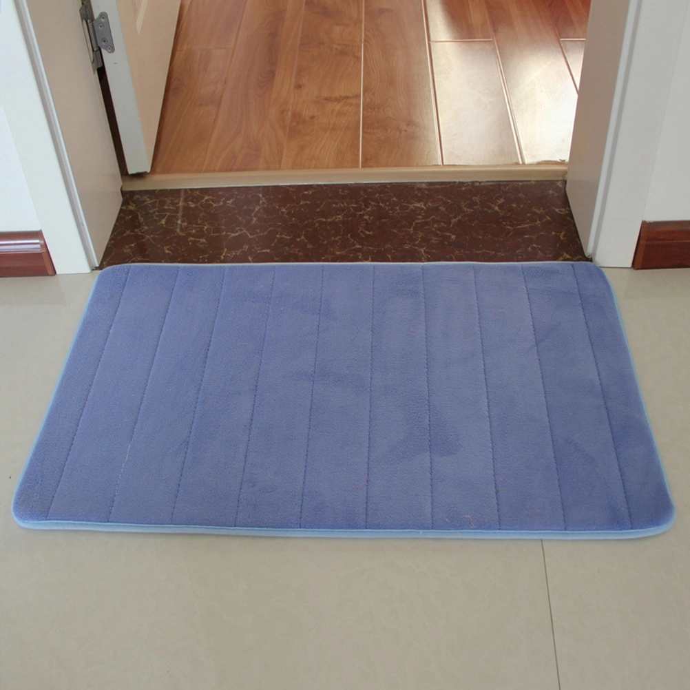 30 x 50CM Memory Bathroom Carpet Floor Mat Door Carpets Super Cozy Coral Bathroom Rug Carpet (Sky-blue)