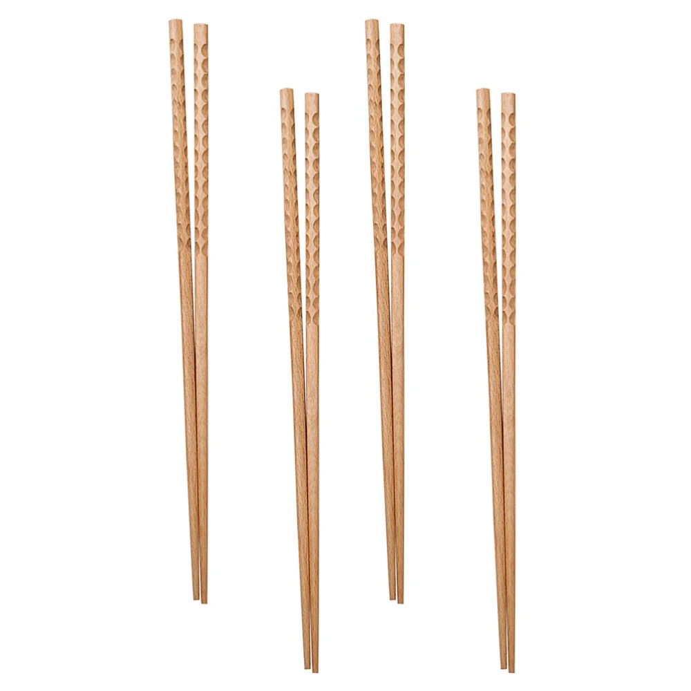 4 pairs of Long Chopstick Wooden Chopstick Hot Pot Chopstick Frying Chopstick