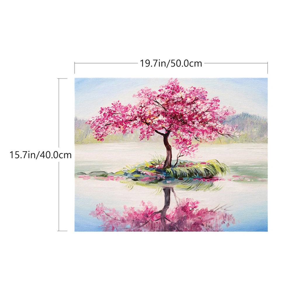 1 set DIY Oil Painting Hand Painted Oriental Cherry Painting (Assorted Color)