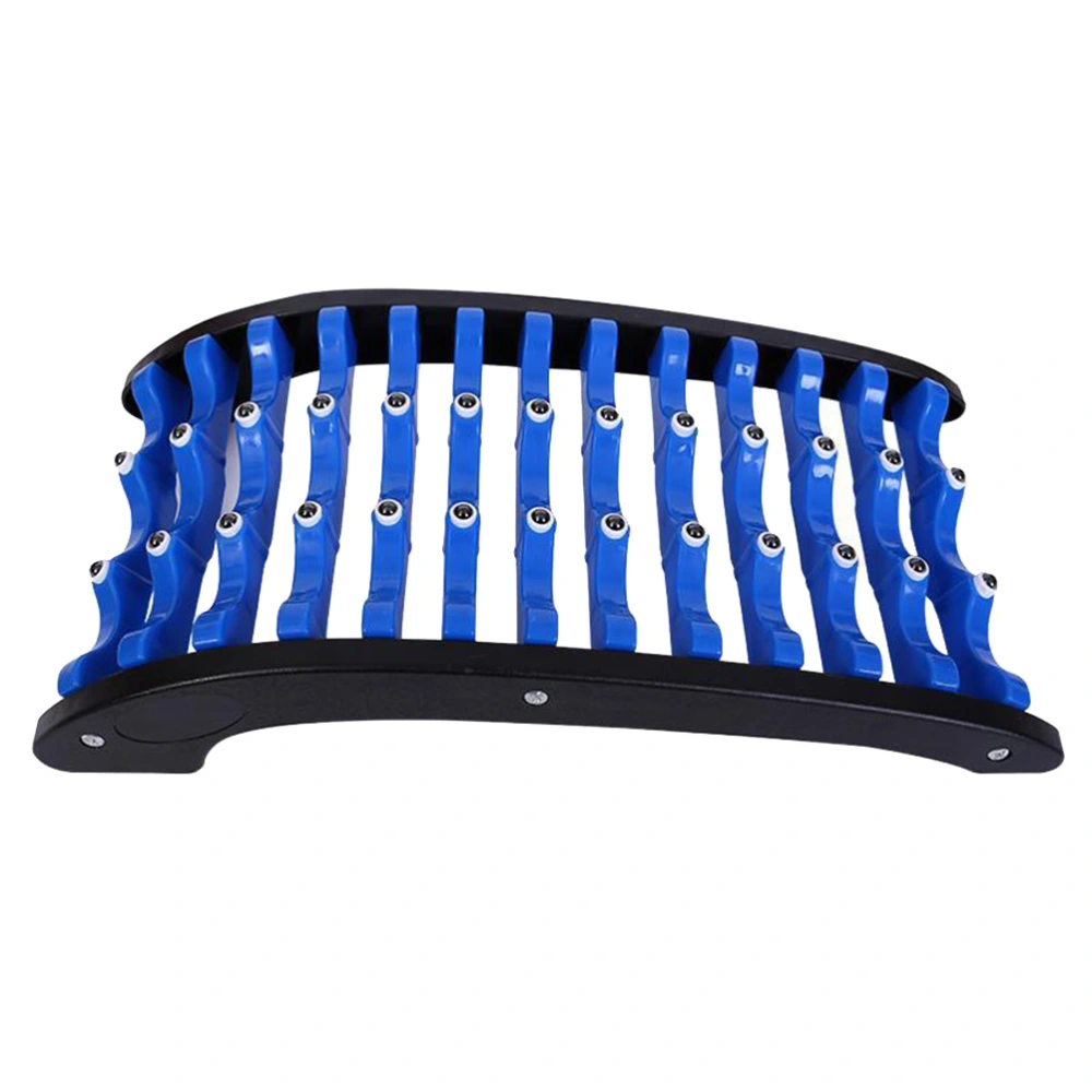 Back Spine Lumbar Multi Magnetic Roller Massager Strtcher Stretch Mate Support Spine Soothing Rack Lumbar Traction Device (Blue)