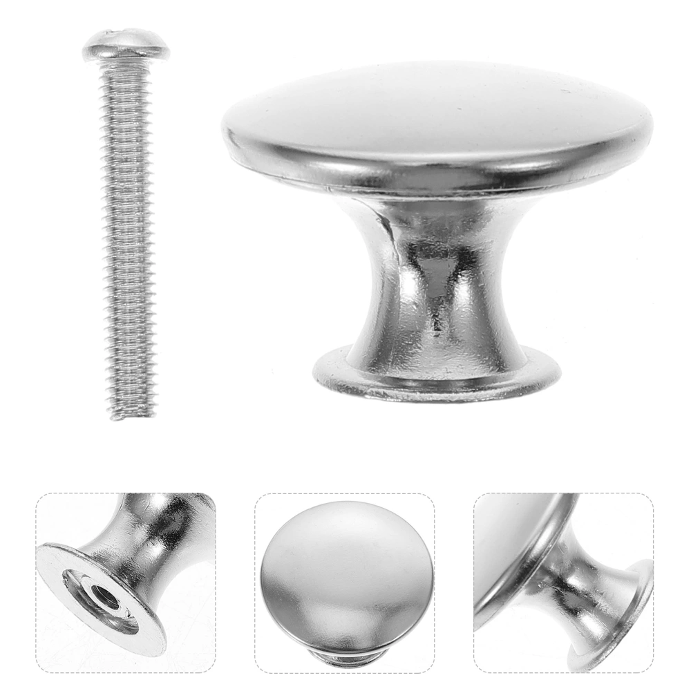 10pcs Silver Cabinet Knobs Kitchen Cabinet Door Knobs Brushed Nickel Round Knobs with Screws